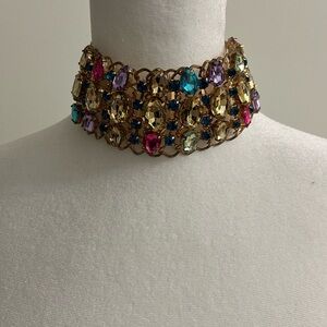 Sassy Jones Vibrant Jewel Choker Necklace